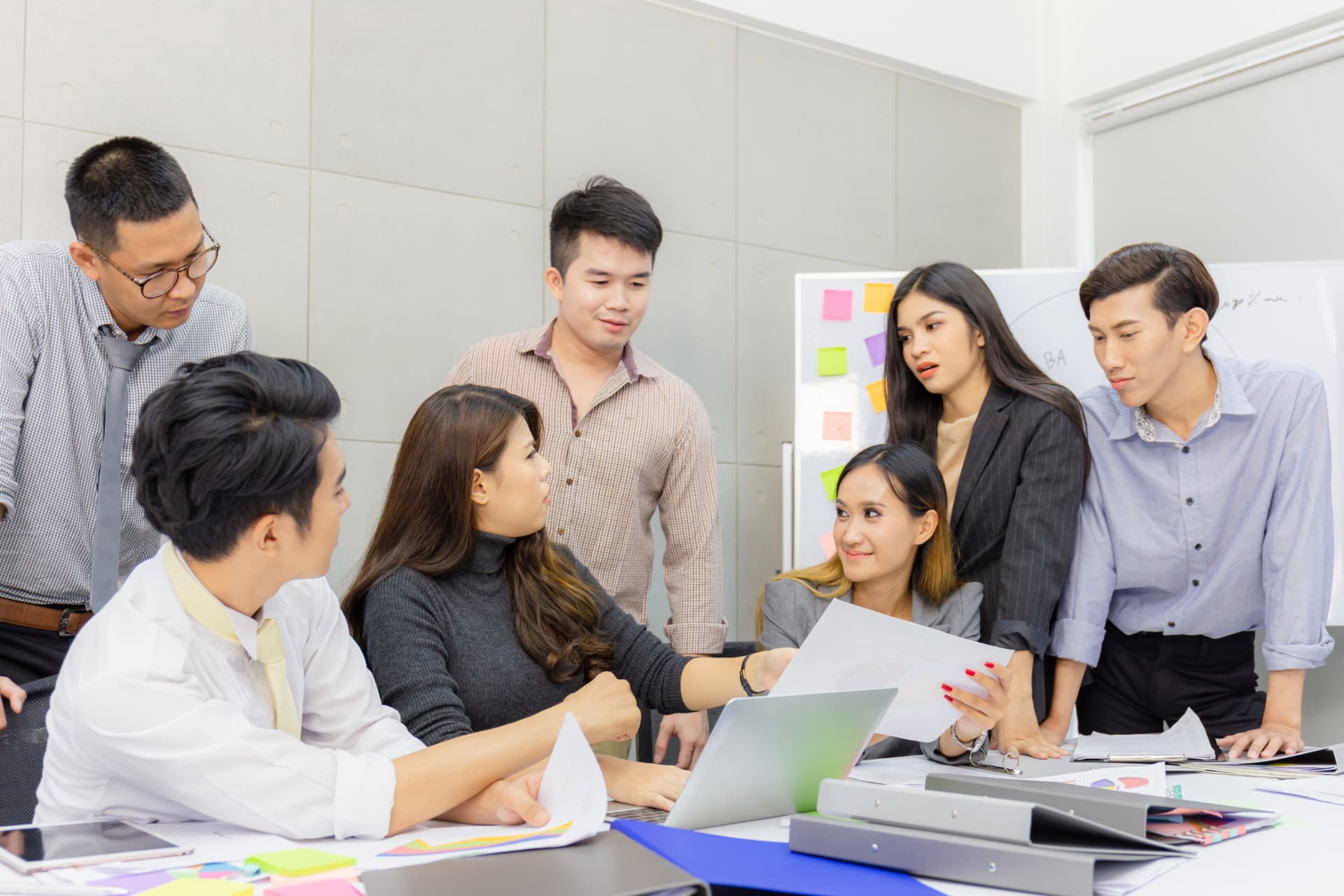 Business leaders working together in a strategy session